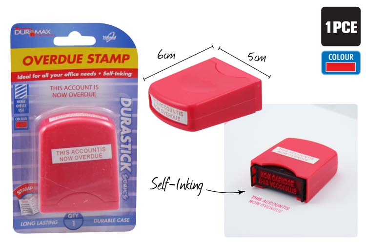 Self Inking Stamp Red ACCOUNT OVERDUE